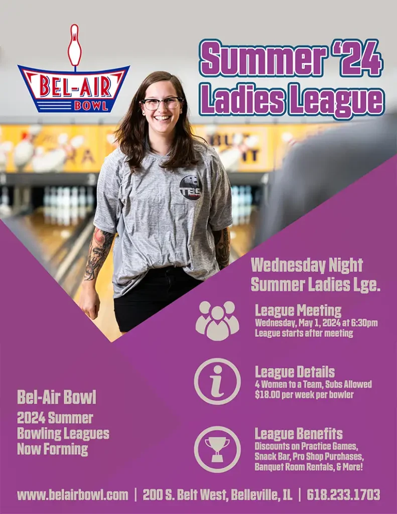 ladies league summer 2024 bowling league bel-air bowl